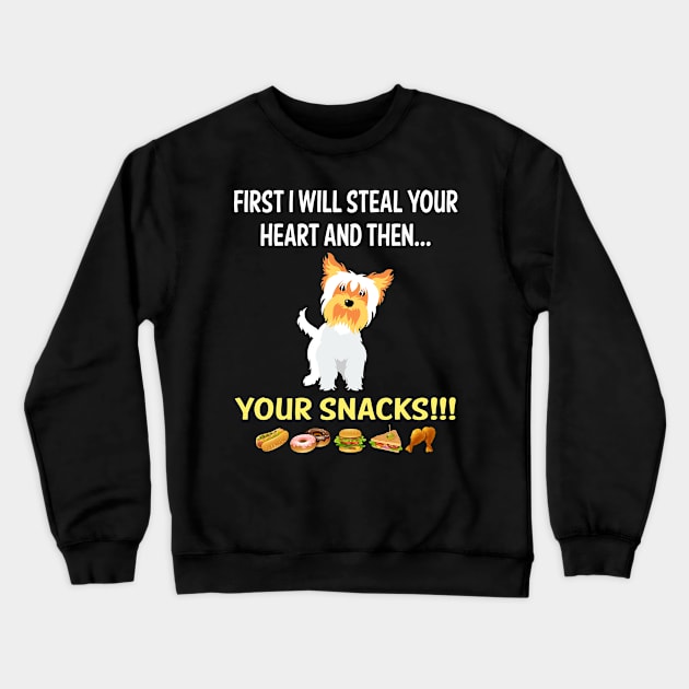 Steal Heart Yorkshire Terrier 87 Crewneck Sweatshirt by blakelan128